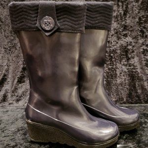 Sperry Navy Blue Waterproof Wedge Boots - 7M
